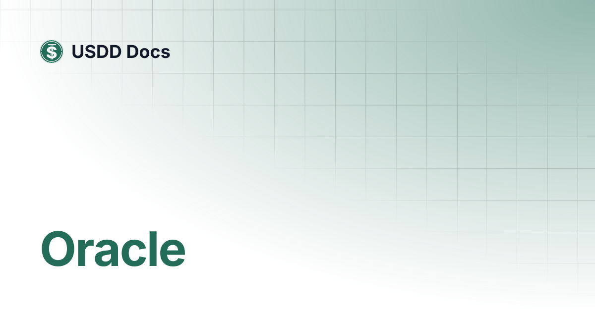 Oracle | USDD Docs